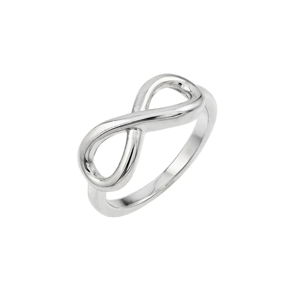 Women's rings peachy-band-Sterling Silver 925 Rhodium Plated Infinity Ring