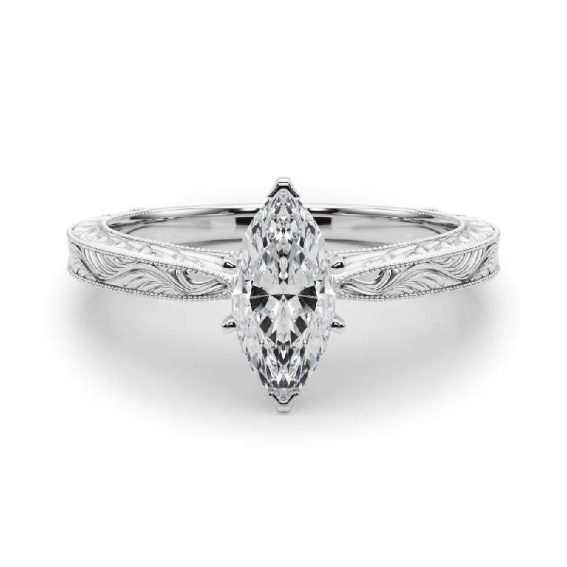 Women's engagement rings vintage-sparkle-Victoria Marquise Diamond Solitaire Engagement Ring