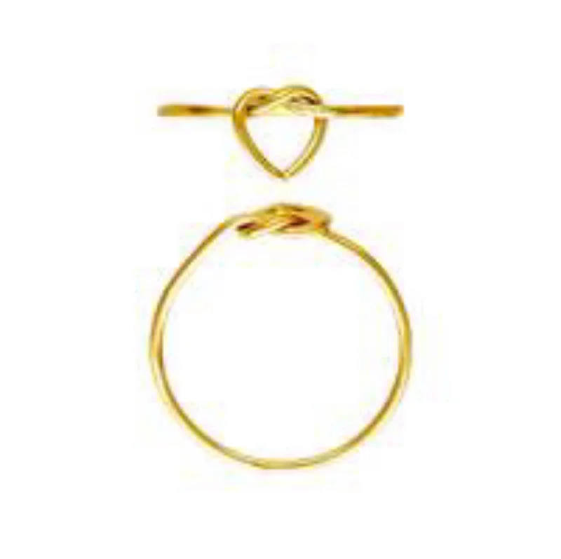 Women's rings micro-set-Heart Knot Ring