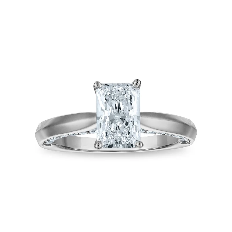 Women's engagement rings delicate-gemstone-Signature EcoLove 2 CTW Lab Grown Diamond Engagement Ring in 14KT White Gold