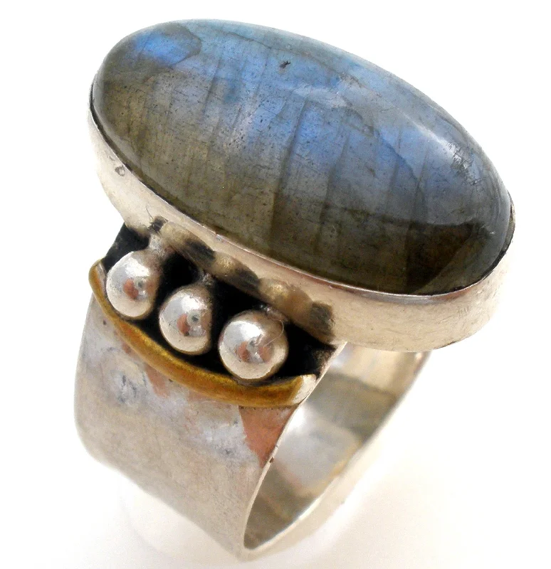 Women's rings airy-style-Labradorite Sterling Silver Size 6 Vintage