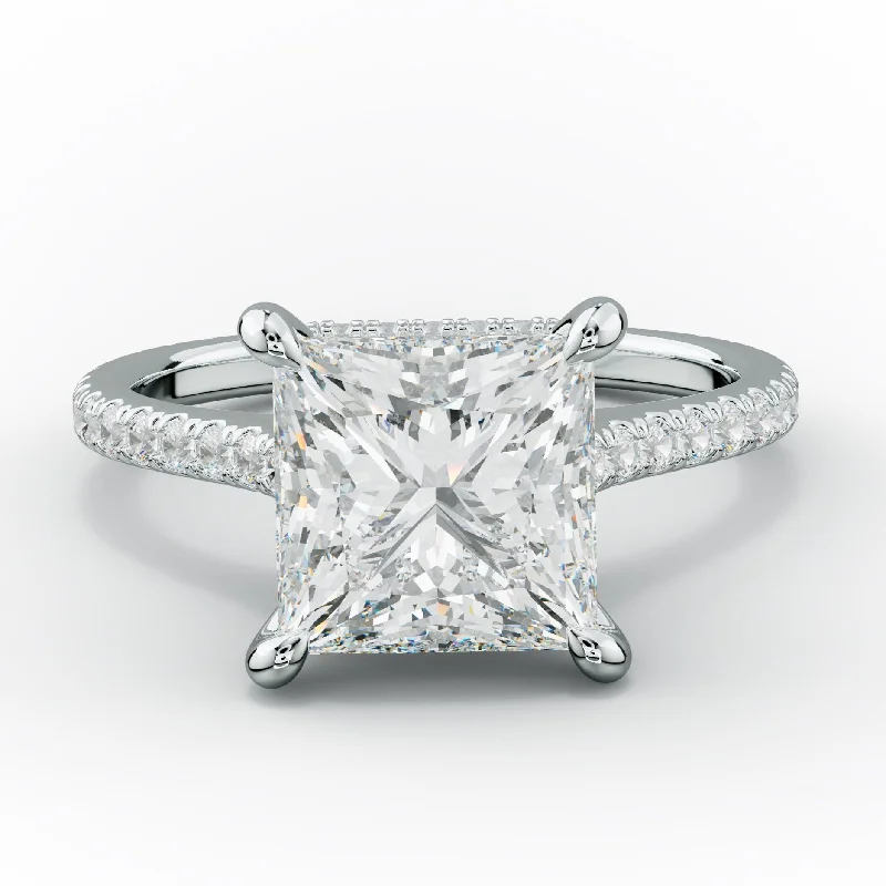 Women's engagement rings vintage-sparkle-Aria Princess Cut Diamond Engagement Ring