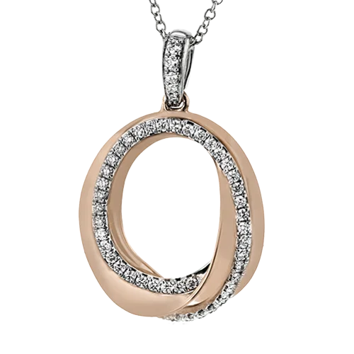 Women's necklaces delicate-gemstone-Pendant Necklace in 18k Gold with Diamonds MP1752-A