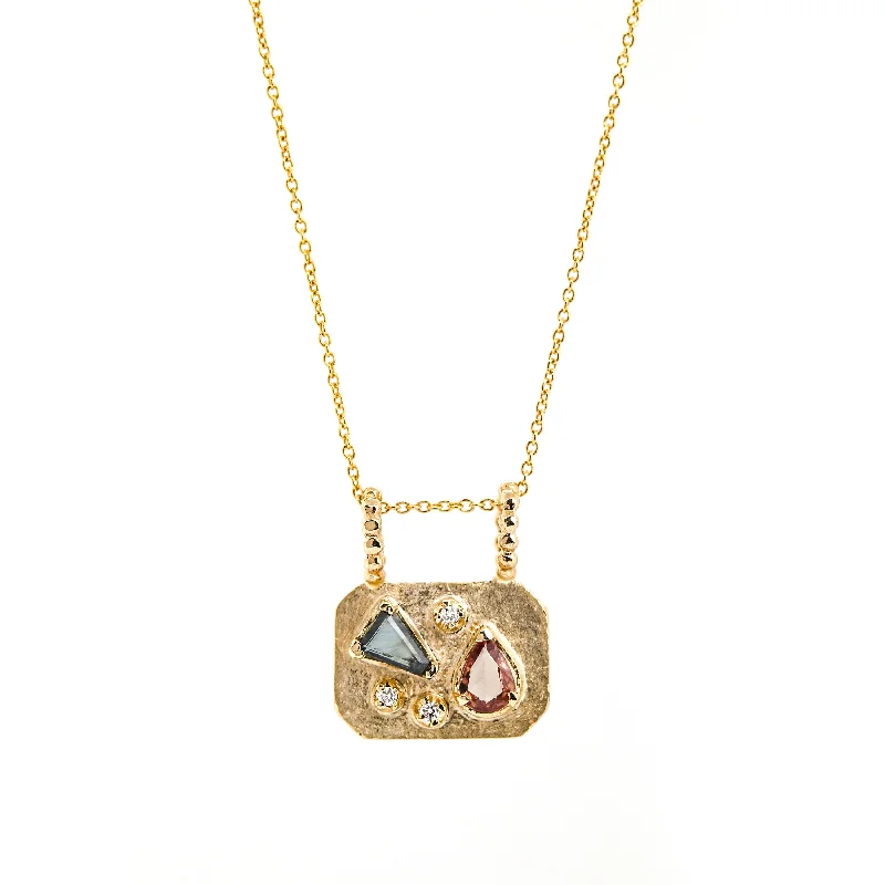 Women's necklaces coral-blush-Medley Pendant No. 1 Necklace (Octagon), Solid Gold | ONE-OF-A-KIND