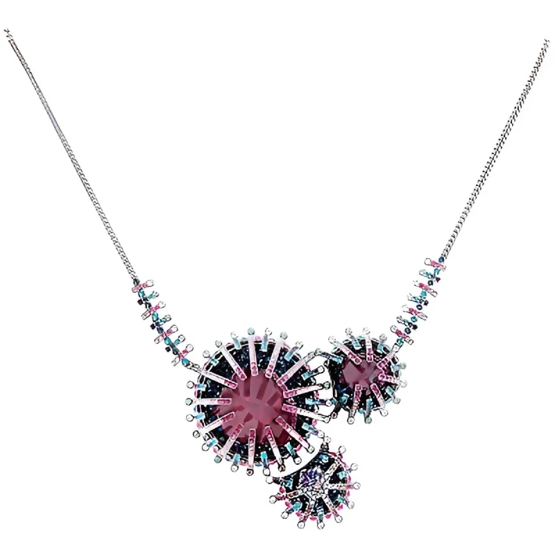 Women's necklaces wispy-chain-Swarovski Women's Necklace - Efflorescence Rhodium Plated Crystals Pave | 5199662