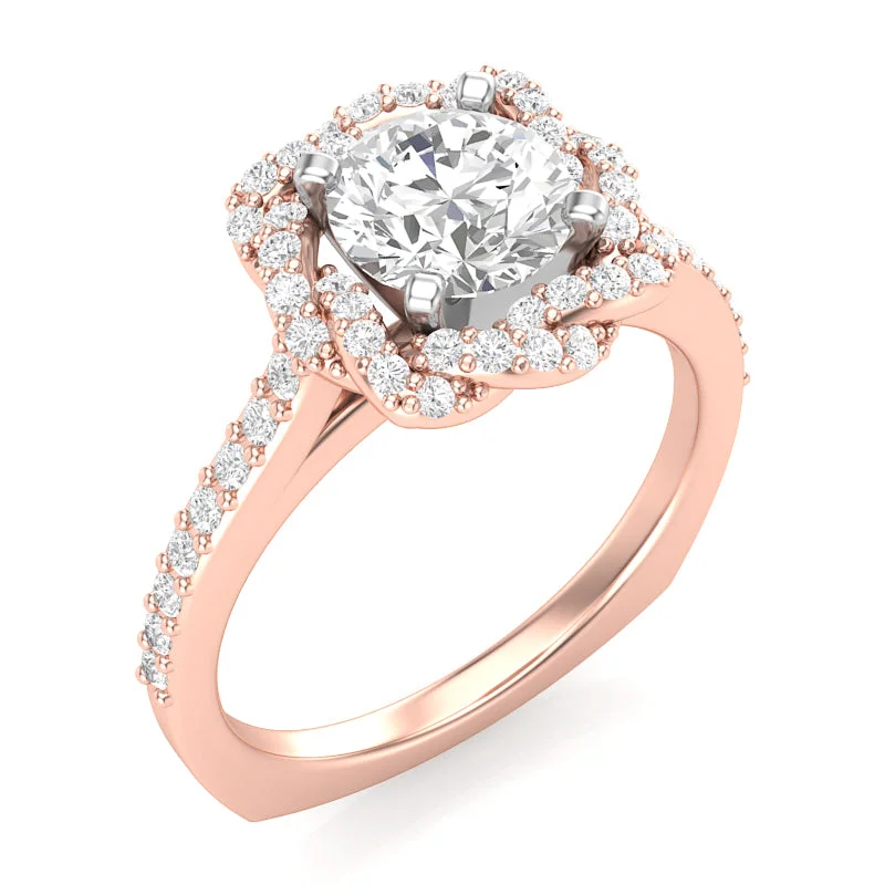 Women's engagement rings celebration-cut-Diamond Engagement Ring Luminar L7973-E 1.67 ctw