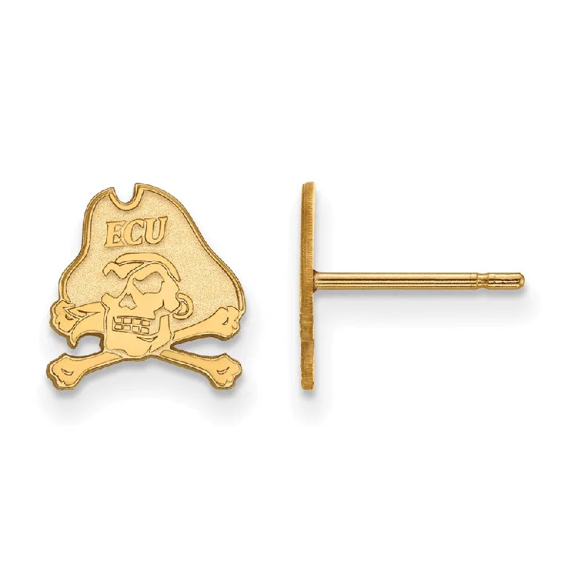 Women's earrings sleek-stud-10k Yellow Gold East Carolina University XS (Tiny) Post Earrings