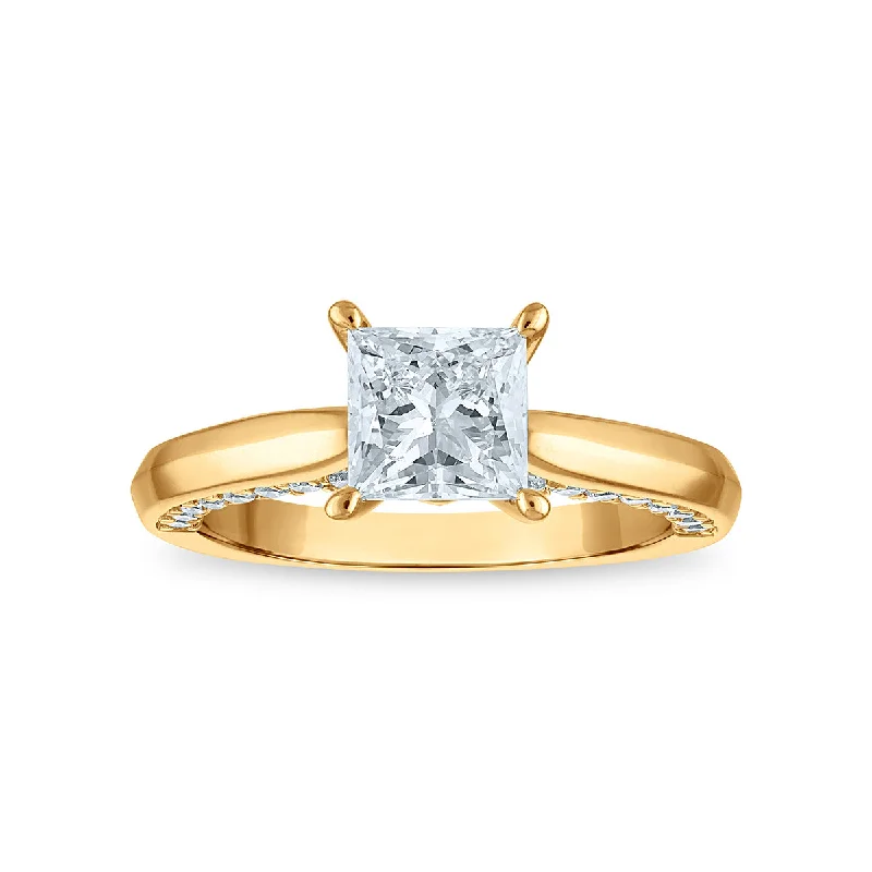 Women's engagement rings forever-radiance-Signature EcoLove 2 CTW Lab Grown Diamond Princess Engagement Ring in 14KT Gold