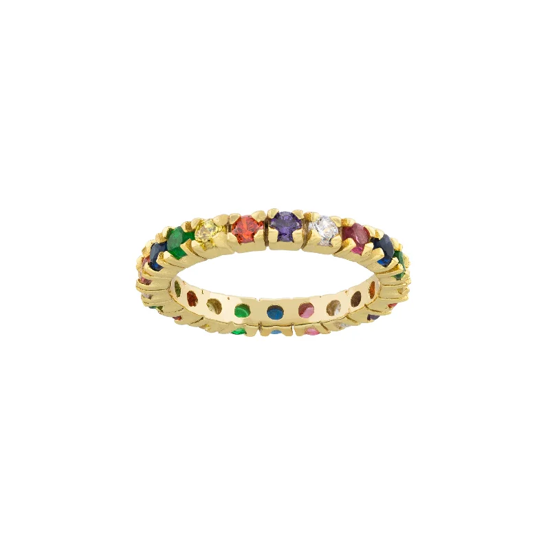 Women's rings quirky-pattern-Rainbow Larsa Ring