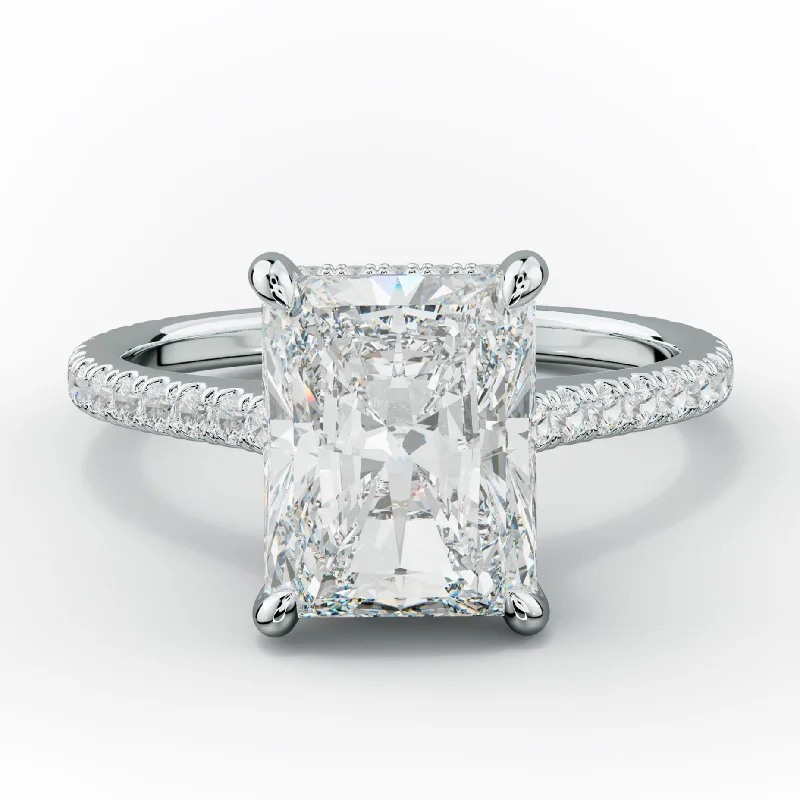 Women's engagement rings dainty-stone-Aria Radiant Cut Diamond Engagement Ring