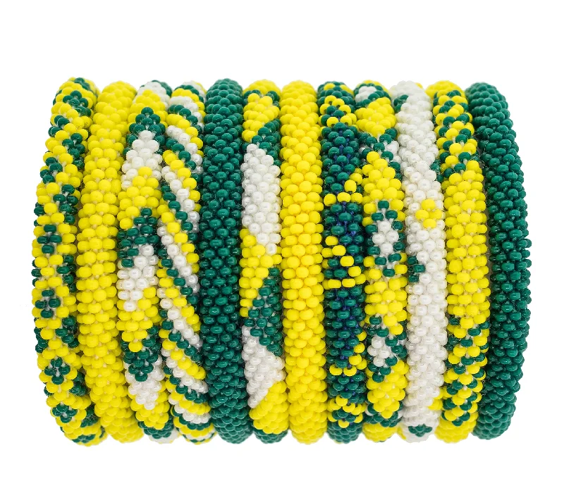 Unisex bracelets muted-shine-Game Day Roll-On® Bracelets <br> Yellow & Green