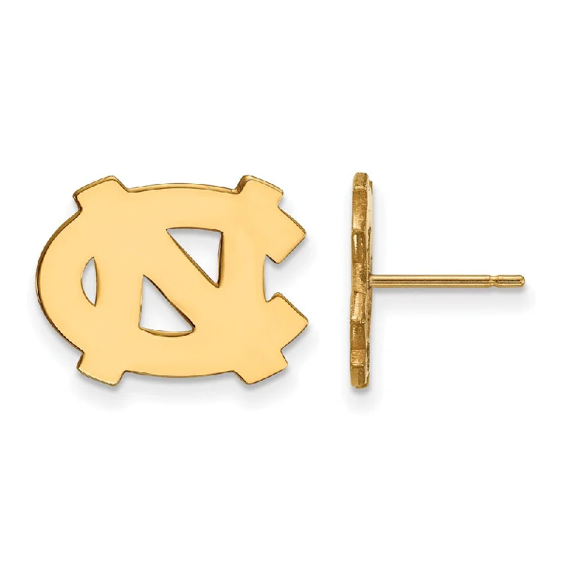 Women's earrings subtle-drop-14k Yellow Gold U of North Carolina Small 'NC' Post Earrings