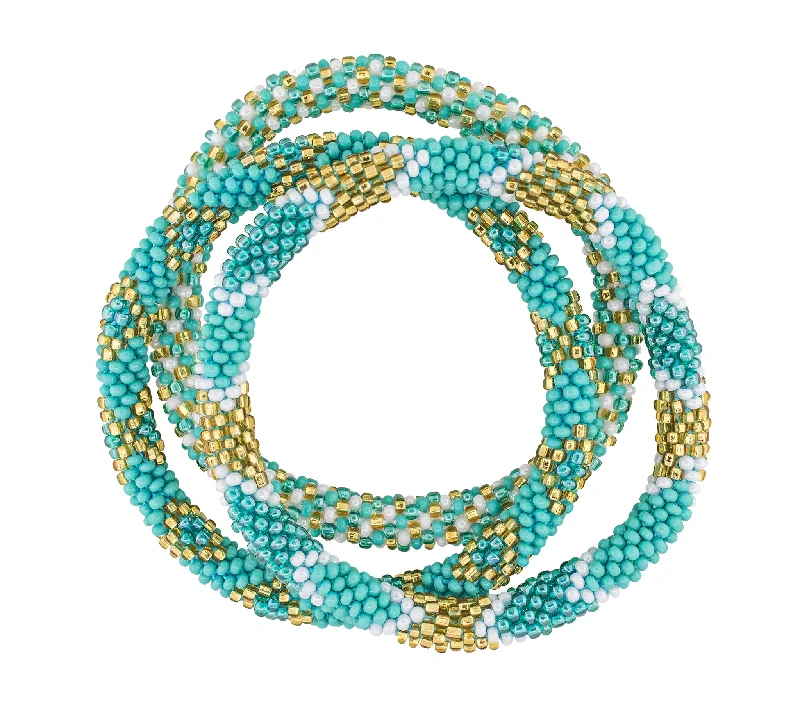 Unisex bracelets bold-clasp-Roll-On® Bracelets <br> Aquamarine