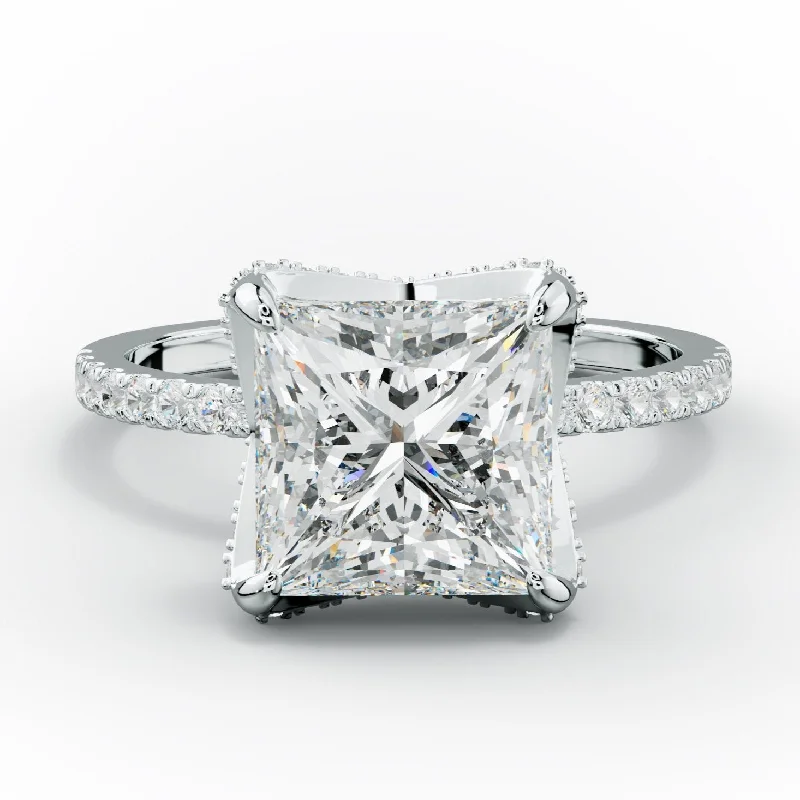 Women's engagement rings luminous-gem-Charlotte Princess Cut Diamond Engagement Ring