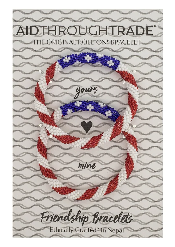 Unisex bracelets raw-chic-Roll-On® Friendship Bracelets <br> Stars & Stripes