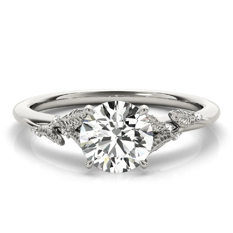 Women's engagement rings celebration-cut-Laurel Round Diamond Solitaire Engagement Ring