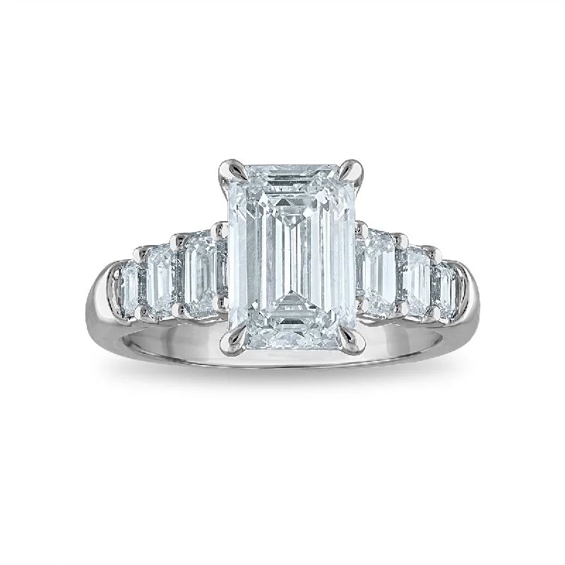 Women's engagement rings dazzling-halo-Signature EcoLove Diamond Dreams 4-1/7 CTW Lab Grown Diamond Engagement Ring in 14KT White Gold