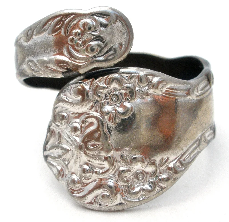 Women's rings futuristic-Sterling Silver Spoon Ring Size 8 Uncas Vintage