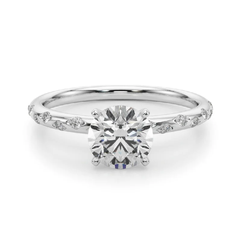 Women's engagement rings artisan-diamond-Blair Round Diamond Solitaire Engagement Ring