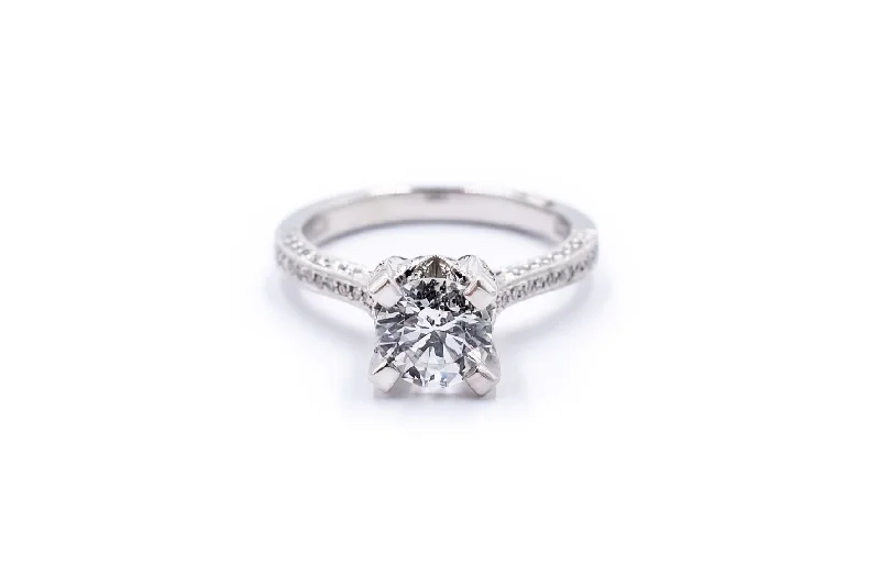 Women's engagement rings faint-platinum-1.37 ctw Platinum Diamond Engagement Ring