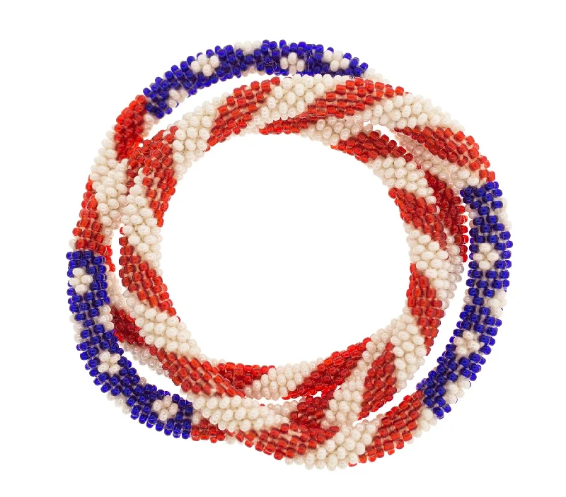 Unisex bracelets slim-cord-8 inch Roll-On® Bracelets <br> Stars & Stripes