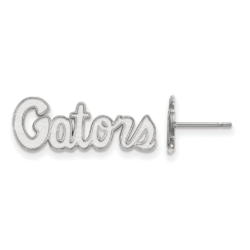 Women's earrings sleek-bar-14k White Gold University of Florida XS (Tiny) 'Gators' Post Earrings