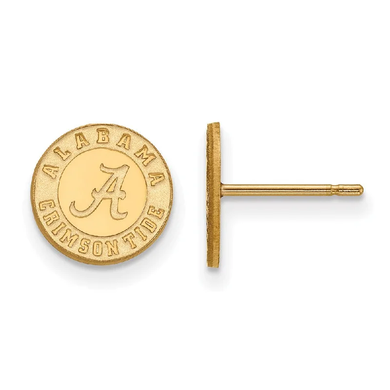 Women's earrings delicate-bar-14k Yellow Gold University of Alabama XS (Tiny) Post Earrings