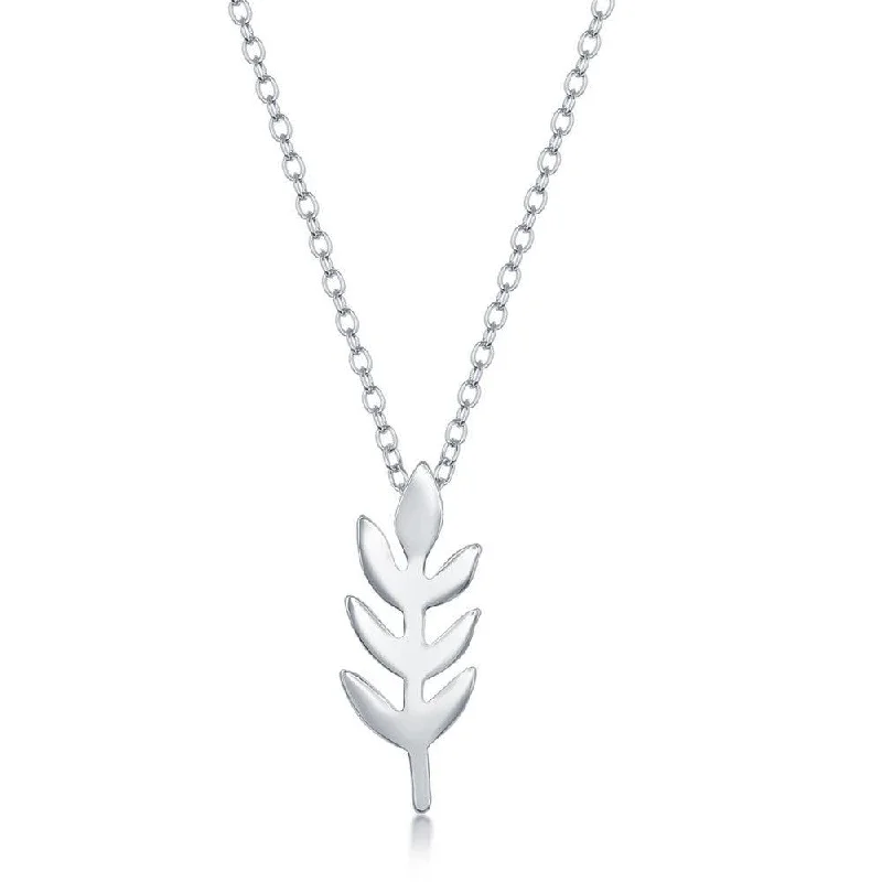 Women's necklaces dainty-keepsake-Sterling Silver Leaf Design Necklace