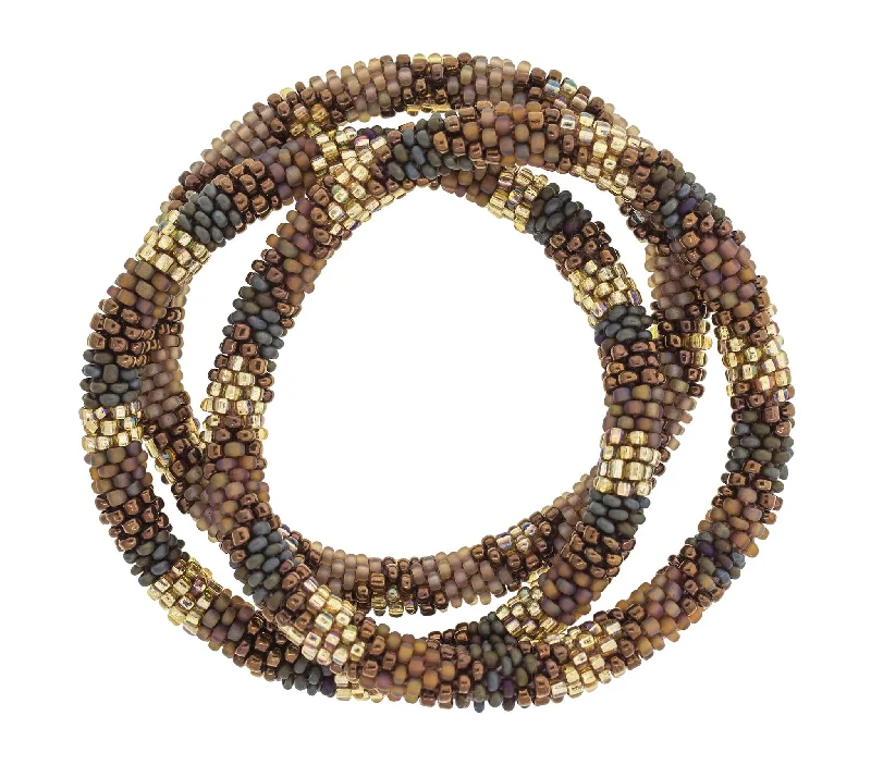 Unisex bracelets lasting-weave-8 inch Roll-On® Bracelets <br> Caramel