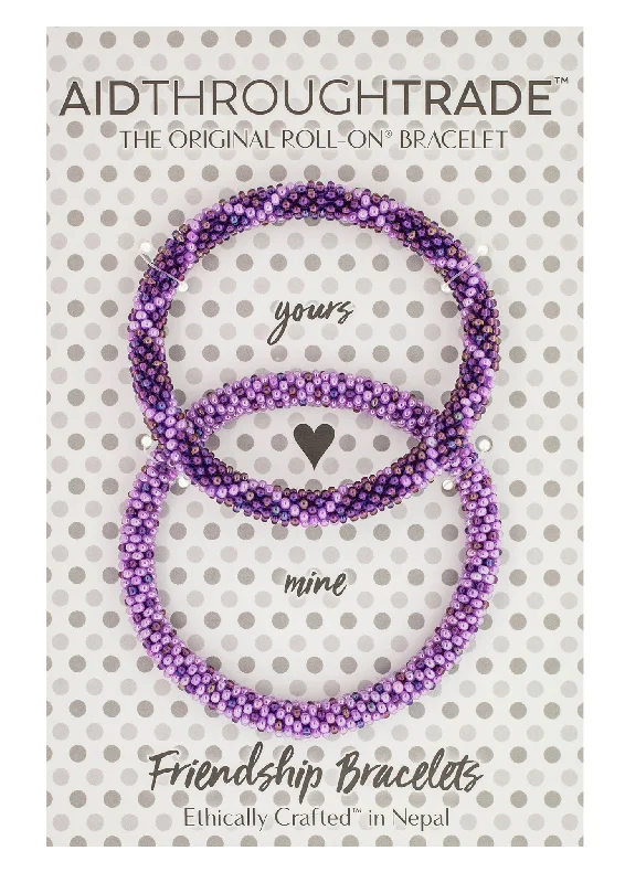 Unisex bracelets event-ready-Roll-On® Friendship Bracelets <br> Amethyst