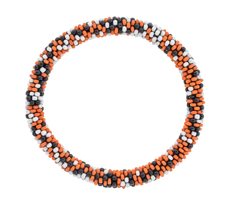 Unisex bracelets vivid-stone-Game Day Roll-On® Bracelet <br> Orange & Black Speckled