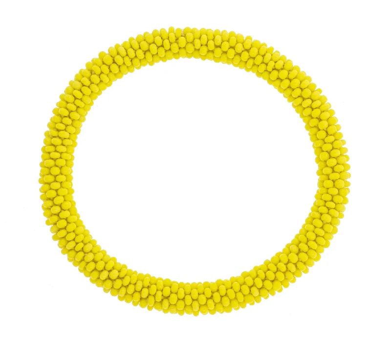 Unisex bracelets crafted-bead-8 inch Roll-On® Bracelet <br> Solid Yellow