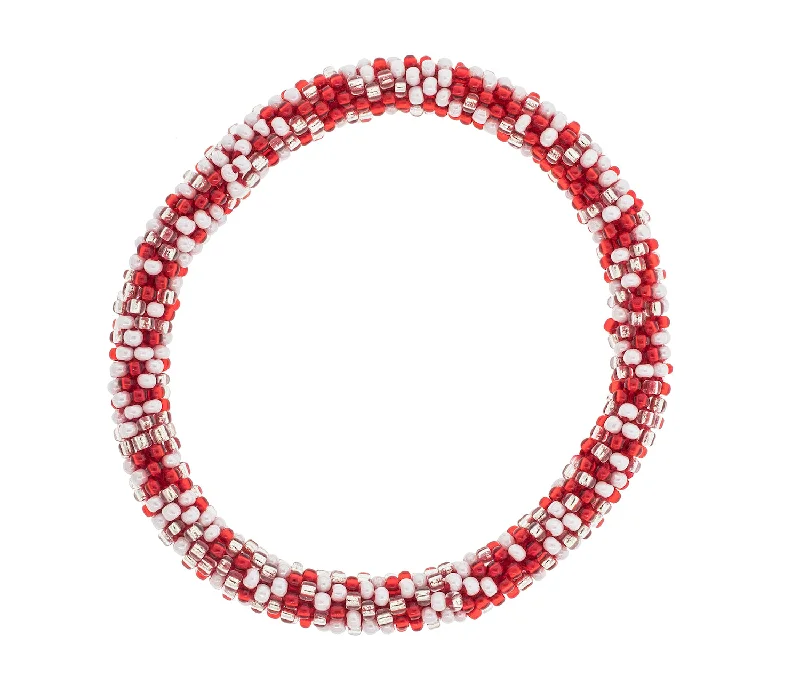 Unisex bracelets tough-keepsake-Game Day Roll-On® Bracelet <br> Red & White Speckled