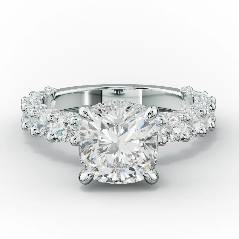 Women's engagement rings subtle-brilliance-Savannah - Cushion Cut Diamond Engagement Ring