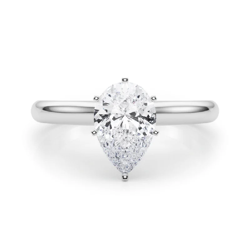 Women's engagement rings whimsical-chic-Isabella Pear Diamond Solitaire Engagement Ring