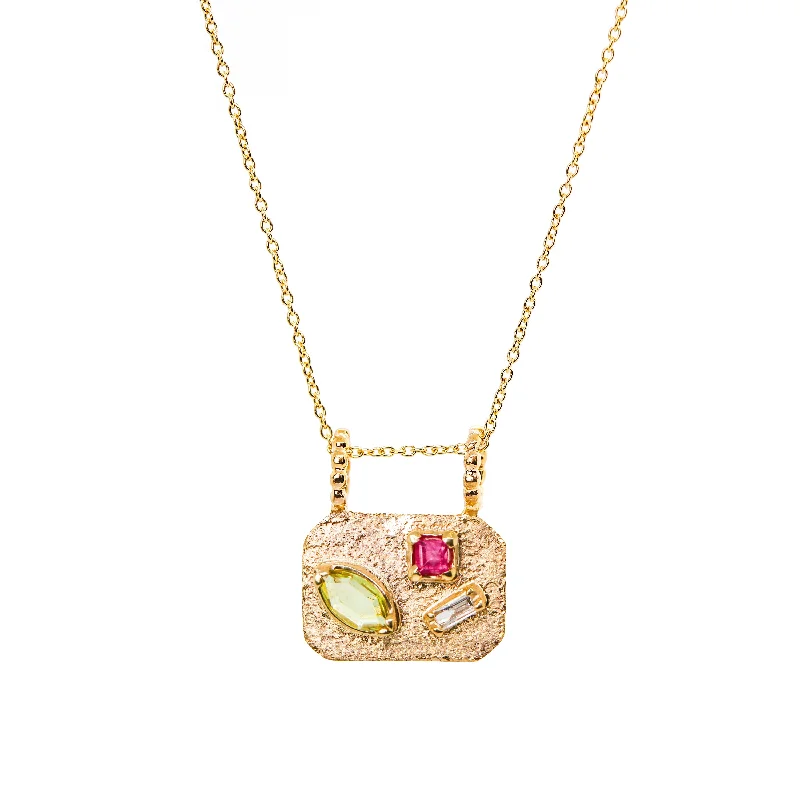 Women's necklaces ornate-shine-Medley Pendant No. 4 Necklace (Octagon), Solid Gold | ONE-OF-A-KIND