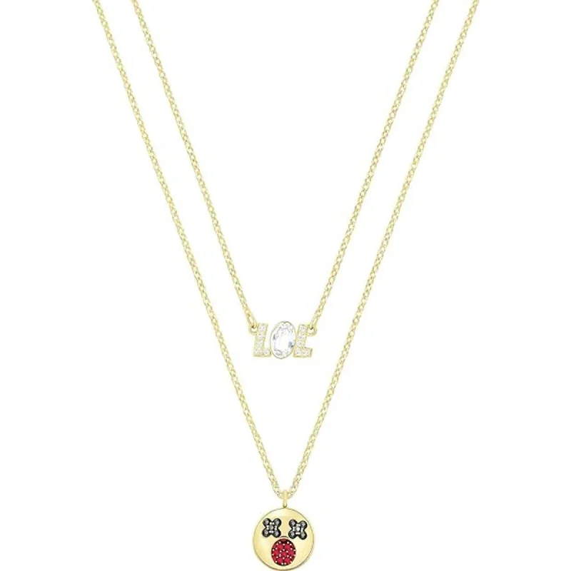 Women's necklaces soft-luxe-Swarovski Women's Necklace Set - Humorist Gold-Plated Crystal Pendant | 5351571