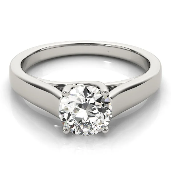 Women's engagement rings subtle-brilliance-Evelyn Round Diamond Solitaire Engagement Ring