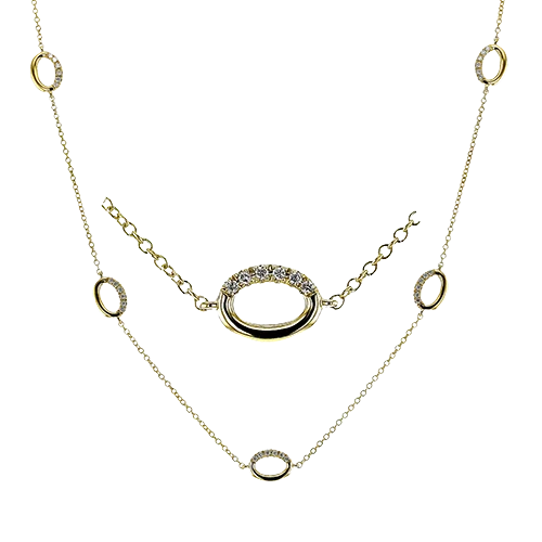 Women's necklaces airy-charm-Necklace in 18k Gold with Diamonds LN4050