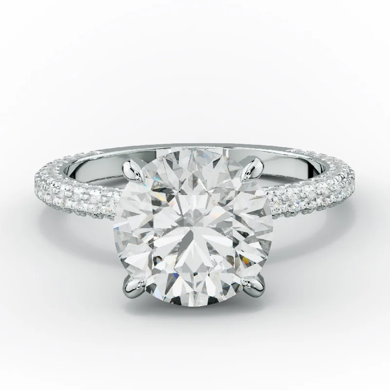 Women's engagement rings futuristic-cut-Sofia Round Diamond Engagement Ring