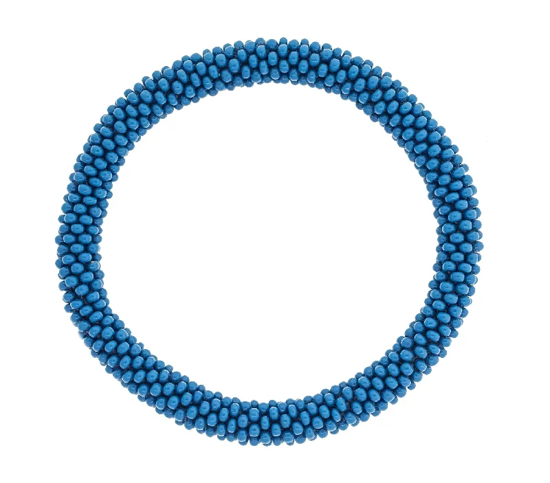 Unisex bracelets slate-link-8 inch Roll-On® Bracelet <br> Cerulean Blue