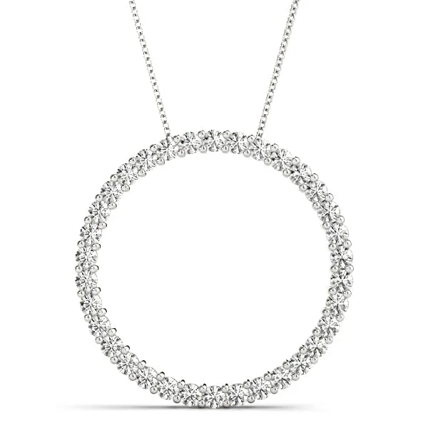 Women's necklaces everlasting-gem-14K Circle Diamond Necklace / Pendant