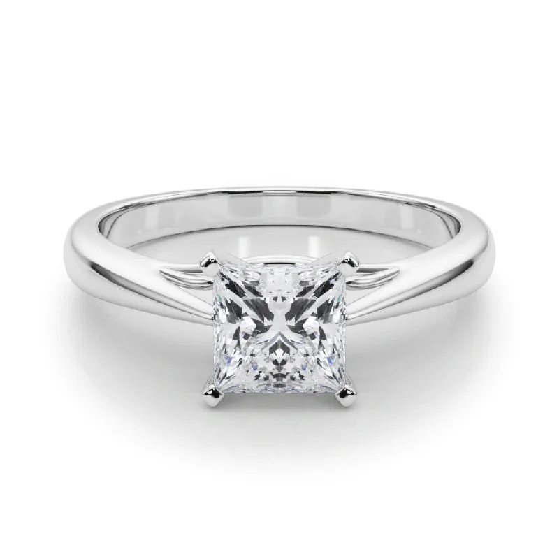 Women's engagement rings intricate-filigree-Katerina Princess Diamond Solitaire Engagement Ring