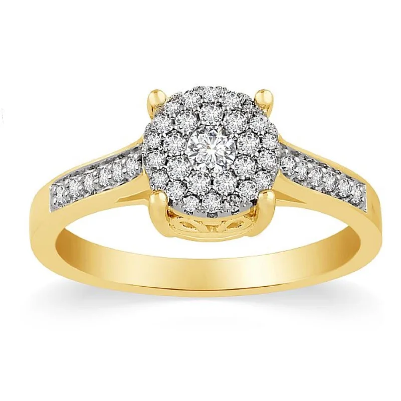 Women's engagement rings fine-radiance-1/3 CTW Diamond Engagement Ring in 10KT Yellow Gold