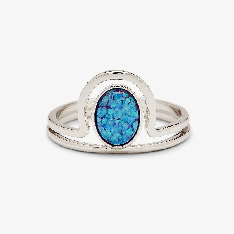 Women's rings crafted-chic-Crowned Opal Ring