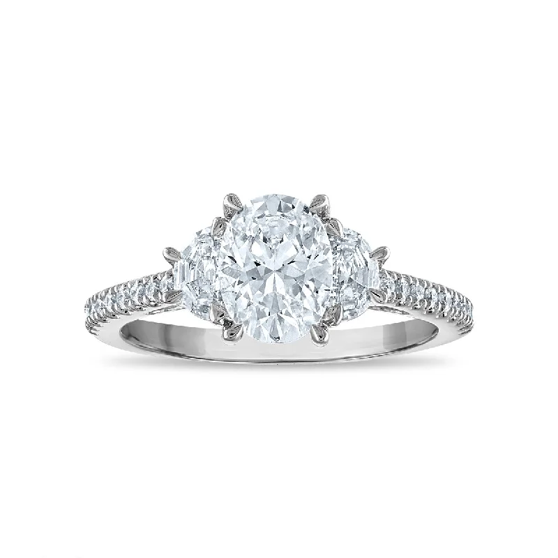 Women's engagement rings playful-sparkle-Signature EcoLove 2 CTW Lab Grown Diamond Engagement Ring in 14KT White Gold