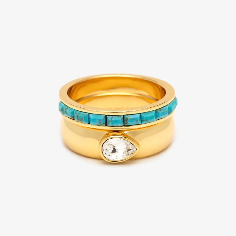 Women's rings petite-gold-High Tide Ring Set