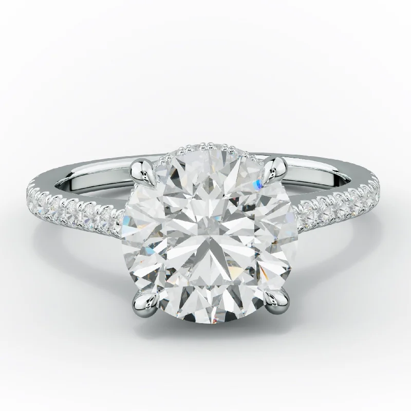 Women's engagement rings daily-radiance-Aria Round Diamond Engagement Ring