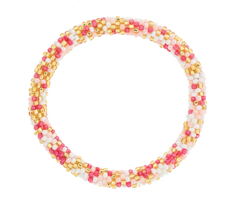 Unisex bracelets glowing-bead-8 inch Roll-On® Bracelet <br> Flamingo Speckled