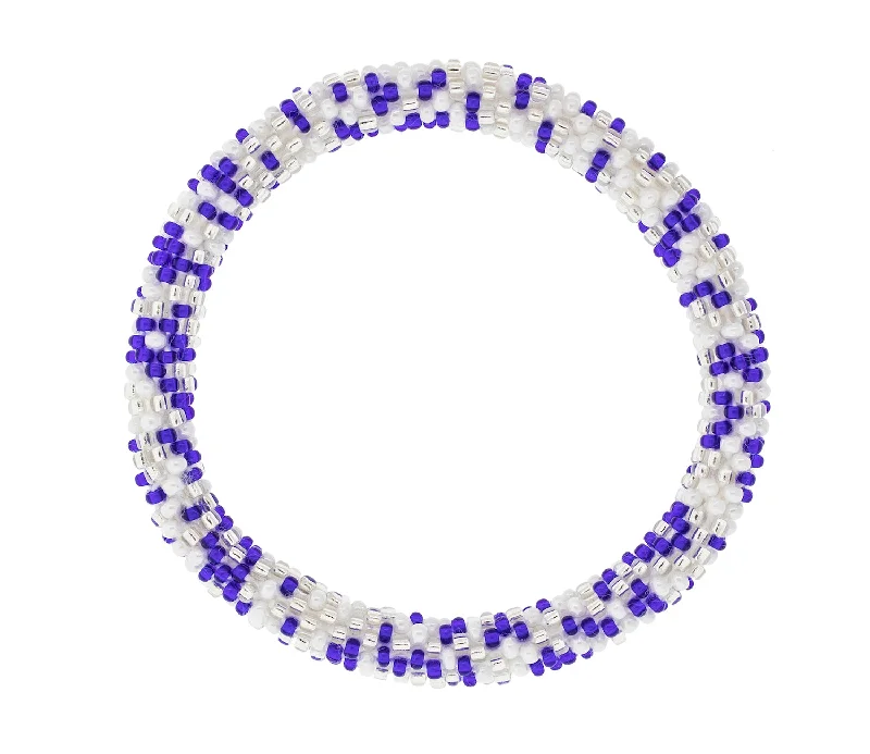 Unisex bracelets solid-cuff-Game Day Roll-On® Bracelet <br> Blue & White Speckled